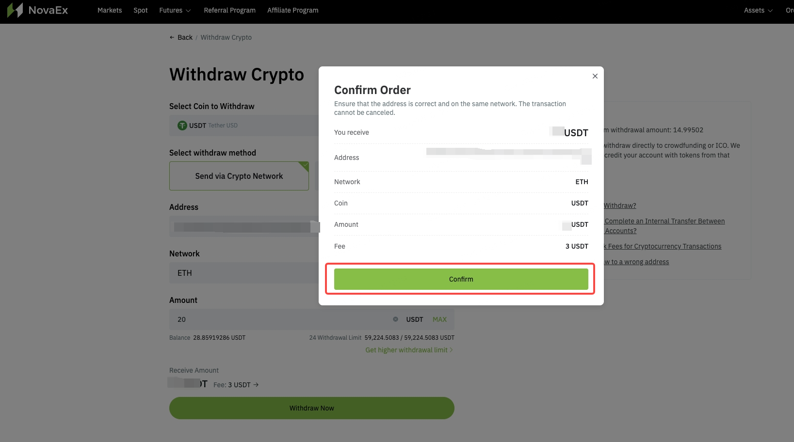 How to Withdraw? – NovaEx